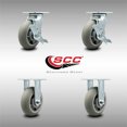 thumbnail image 2 of Cambro Meal Delivery Cart Caster Set – 2 with Brakses and 2 Rigid – SCC, 2 of 2