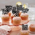 thumbnail image 6 of 30PCS Black 38th Birthday Cupcake Toppers Glitter Thirty Eight Happy 38th Straight Outta 1988 Cupcake Picks for Cheers to 38 Years Birthday Wedding Anniversary Party Cake Decorations Supplies, 6 of 10