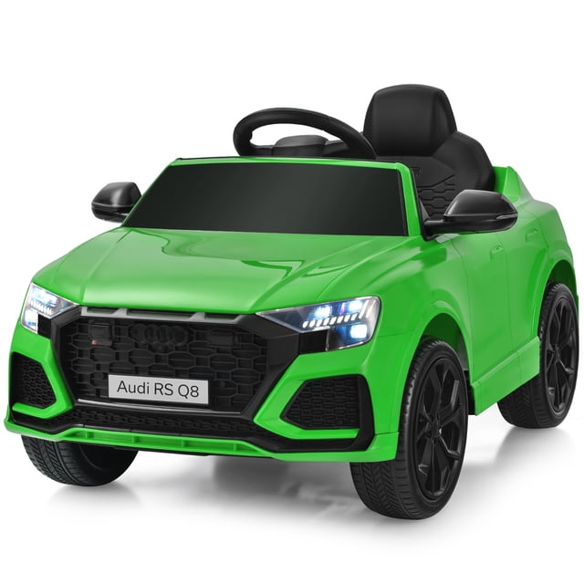 Costway Kids Ride On Car 12V Licensed Audi RS Q8 with Remote Control Lights Music Green