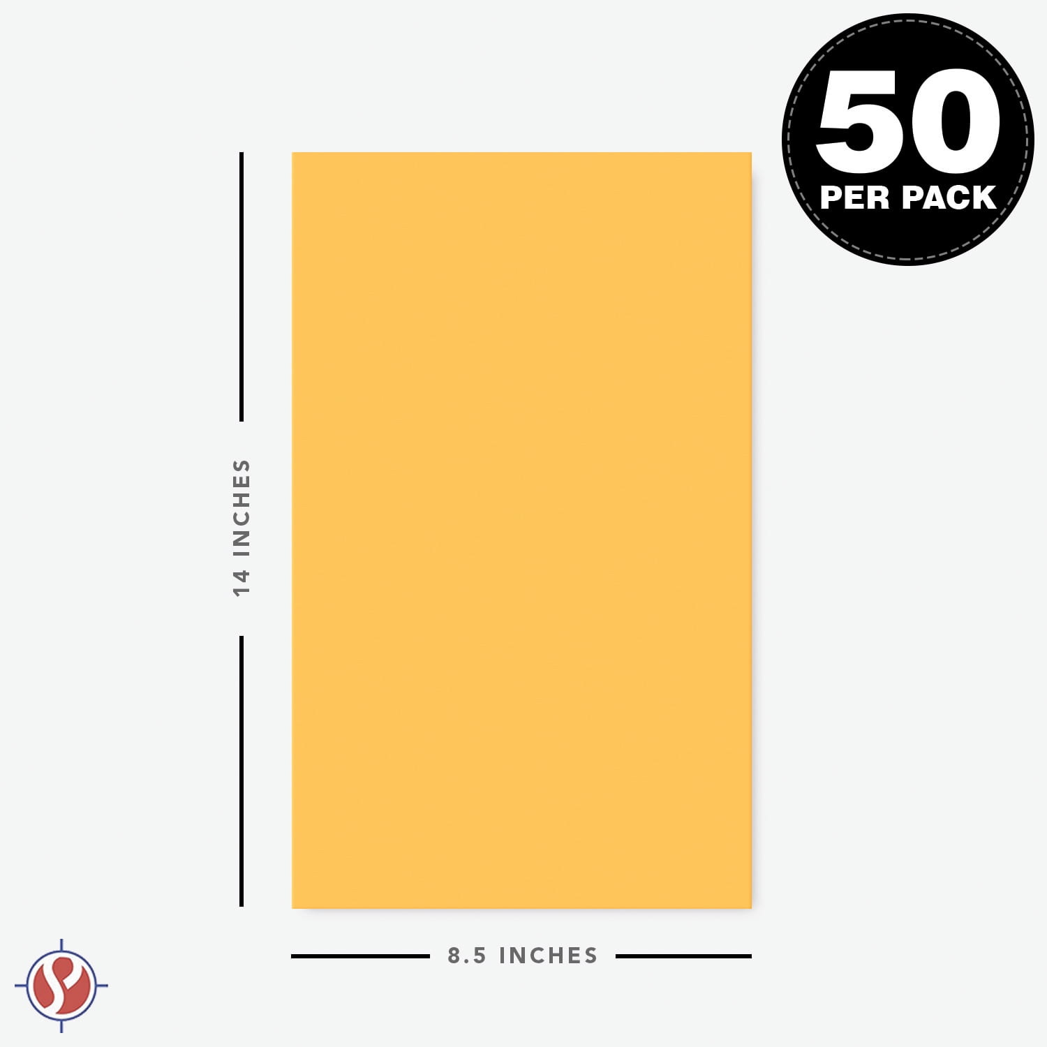 Gold 8-1/2-x-11 BASIS Paper, 50 per package, 104 GSM (28/70lb Text)