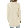 thumbnail image 4 of UVN Cardigans Sweaters for Women Cable Knit Sweater Jacket Open Front Coat with Pockets, 4 of 8