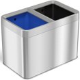 thumbnail image 1 of iTouchless Récipient de Recyclage et Poubelle Double de 5,3 Gallons Acier Inoxydable, 1 of 7