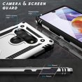 thumbnail image 2 of Compatible LG Stylo 6 Case ,Military Grade Heavy Duty Shockproof Cover Pass 16ft Drop Test with Magnetic Kickstand Protective Phone Case for LG Stylo 6 silver, 2 of 5