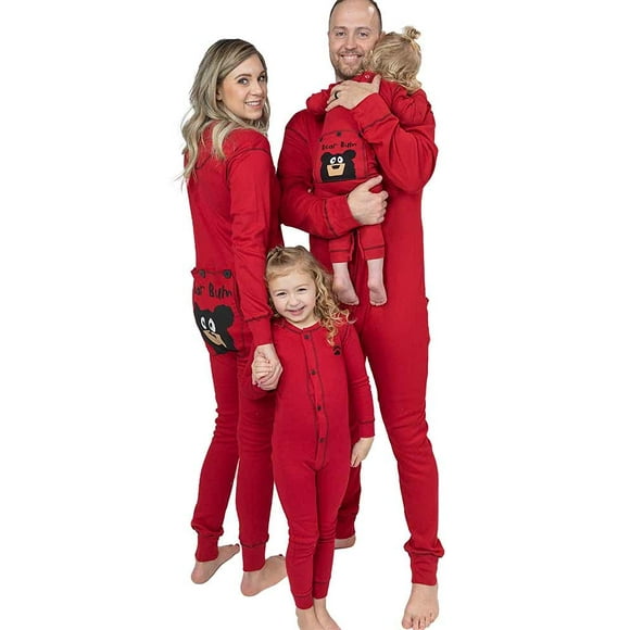 Lazy One Flapjacks, Matching Pajamas for The Dog, Baby Kids, Teens, and Adults (Bear Bum, 6 MO)