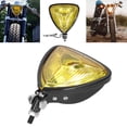 thumbnail image 1 of Headlamp 12V 55W  Headlight Yellow Lens Black Housing Fit for All Retro Motorcycles ATVs, 1 of 7