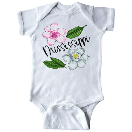 

Inktastic Mississippi Magnolia Flowers and Leaves Gift Baby Boy or Baby Girl Bodysuit