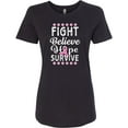 thumbnail image 3 of Inktastic Breast Cancer Awareness Fight Believe Hope Survive Women's T-Shirt, 3 of 5