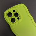 thumbnail image 5 of Designed for iPhone 11 Case, Cute Curly Wave Edge Phone Cover, Soft Liquid Silicone Camera Protection Phone Case with iPhone 11, Green, 5 of 14