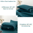 thumbnail image 5 of RYNGHIPY Boho 3-Piece Teal Comforter Bedding Sets, Queen, 5 of 11
