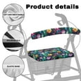 thumbnail image 5 of COEQINE Cactus Rollator Seat Back Cover Colored Flowers Rollator Seat Cover Set of 2 Rollator Seat Cover with Back Walker Seat Covers for Seniors, 5 of 7