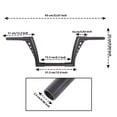thumbnail image 2 of 10" Gloss Black Ape Hangers 1-1/4" For Harley Sportster XL883/XL1200, 2 of 5