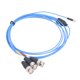 thumbnail image 4 of Cable De Puente BNC Macho A Macho, Cable De Prueba del Sensor De Aceleración Conector Hembra De 4 Pines A 3 BNC Cable del Sensor De Aceleración De Vibración Revestido De PTFE, 4 of 8