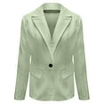 thumbnail image 4 of Baberdicy Army Green Women's Autumn And Winter Long Sleeved Button Solid Color Cardigan Small Suit Jacket, L, 4 of 5