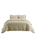 thumbnail image 6 of Chic Home Sharlette Beige Queen 3-Piece Quilt Set, 6 of 6