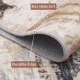 thumbnail image 4 of Modern Abstract Area Rug – Machine Washable, Non-Slip, Low Pile, Soft, Non-Shedding, Collapsible Carpet for Living Room, Bedroom, Dining Room, Office – Brown – 8ft x 10ft (244cm x 305cm) – USA Stock, 4 of 8