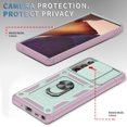 thumbnail image 6 of Decase Shockproof Rugged Case with Built-in Ring Kickstand & 360° Full Protection Anti-Scratch Privacy Slide Cover for Samsung Galaxy Note 20 Ultra,Magnetic Car Mount Compatible, Card Slot Design,F, 6 of 8