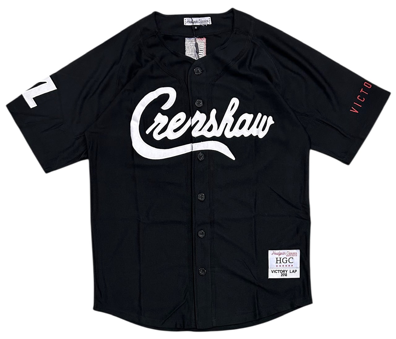 HEADGEAR CLASSICS CRENSHAW #24 ベースボールシャツ Nipsey Hussle Crenshaw Victory Lap Headgear Classics Embroidered