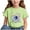 Green, variant on Ahuyic Summer Toddler Solid Color T-Shirt,Kids Casual Top,Printed Pattern T-shirt With Short Sleeves For Children In The Back Of School Season Round Neck Half Sleeve Casual Versatile Top