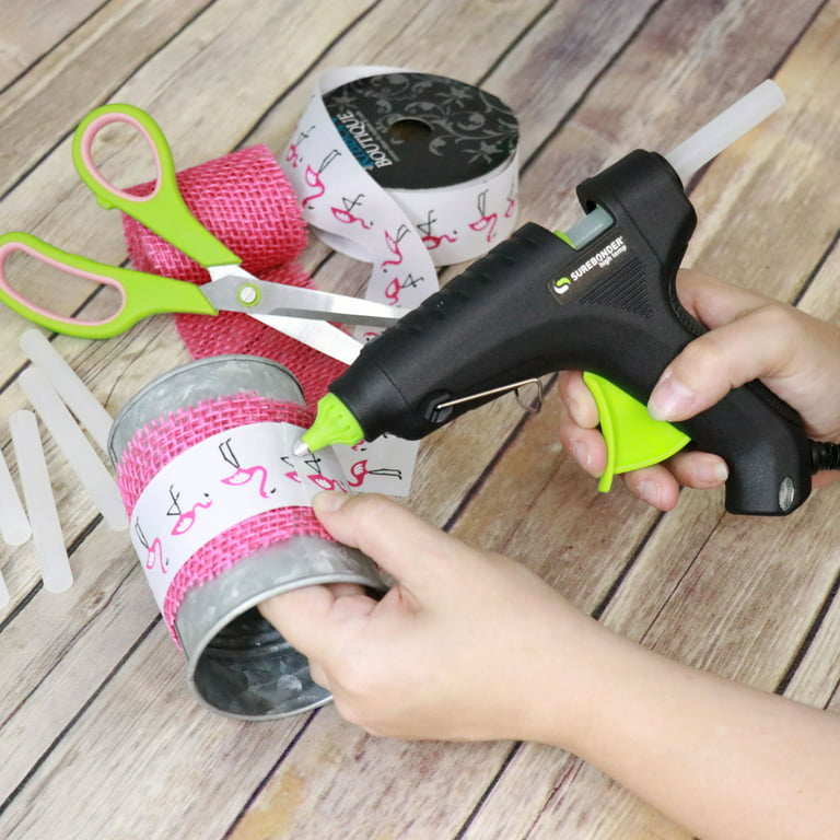 HAUSHOF Mini Hot Glue Gun Kit with Hot Glue Sticks (20-Piece) for
