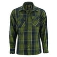 thumbnail image 4 of Daniel Smart Men Cotton Flannel Plaid Shirts - Regular Fit Long Sleeve Button Down Casual Shirts with Front Chest Pockets, 4 of 8
