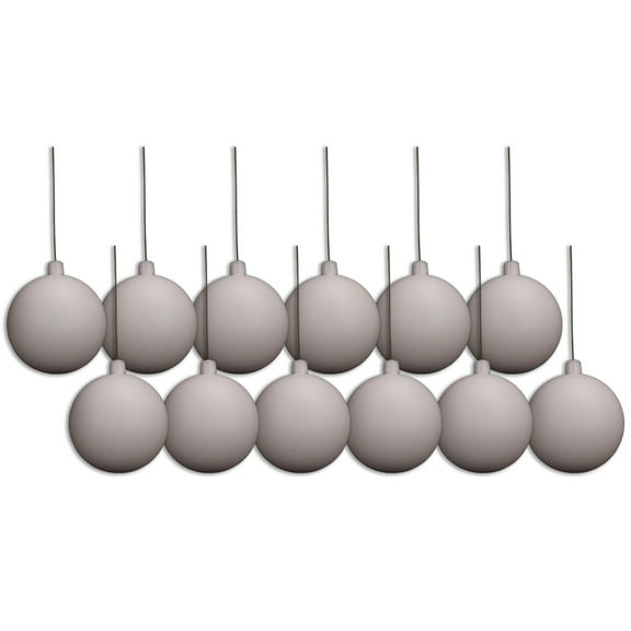 12 Pack 100mm 4" White Matte Ball Ornament with Wire