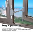thumbnail image 2 of 1 paquete de restrictor de ventana a prueba de niños para aluminio, madera, marcos de ventanas de metal, cerradura de seguridad para ventanas para bebés, cerraduras de seguridad para ventana, 2 of 5