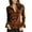Coffee #30, variant on Collared Shirts Women Velvet Long Sleeve Ruffle Hem Flare Cuff Casual Tops Beige S