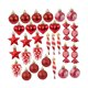 thumbnail image 4 of Juego de 31 adornos para árbol de Navidad, bastones y nueces. Rojo, 4 of 9