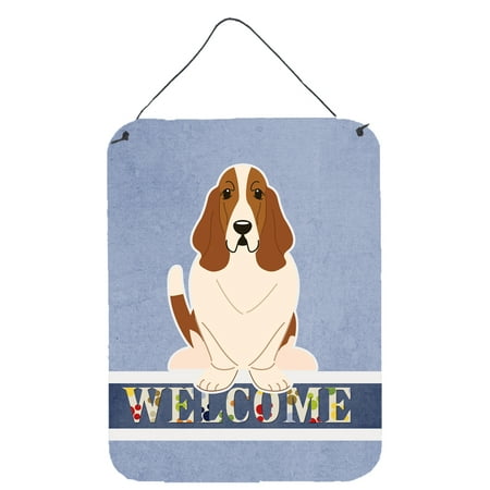 Basset Hound Welcome Wall or Door Hanging Prints (Best Collar For Basset Hound)