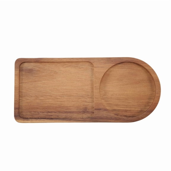 Coffee Tray Wood Plate Breakfast Tray for Serving Food Hospitality Coffeeware Teaware Decor Table Decoration Accessory C