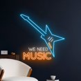 thumbnail image 2 of Handmadetneonsign Electric Guitar Live Music Led Sign, We Need Music Neon Sign, Wall Decor, 2 of 5