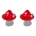thumbnail image 2 of 2Pcs Hand Blown Mini Colorful Glass Figurines Tiny Art Craft Ornaments, Compact Desktop Decor for Terrarium Aquarium Shelf Window Display Perfect Gift for Women(Red), 2 of 5