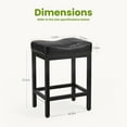 thumbnail image 2 of JOINSUN Stylish Bar Stools, Counter Height Chairs with Footrest, Set of 2, 24 Inch, Black, 2 of 5