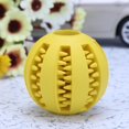 thumbnail image 4 of Bola interactiva de goma de juguetes para mascotas de 5 cm para limpieza de dientes masticables para perros (amarillo) Likrtyny Para estrenar, 4 of 9
