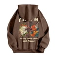thumbnail image 5 of MHFRRA Sudadera con Capucha y Estampado Gráfico, Informal, Suave y Cómoda, para Uso Diario Marrón, 5 of 5