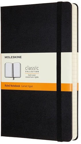 Moleskine Notebook, Expanded Large, Ruled, Black, Hard Cover (5 x 8.25) (Books)