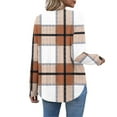thumbnail image 6 of Xdegoge Flannel Shirts for Women Plaid V Neck Quarter Button Pullover Tops Tunic Long Sleeve Tshirts Y2K Clothes Trendy Plus Size Dressy Casual Shackets with Pocket Streetwear, 6 of 7