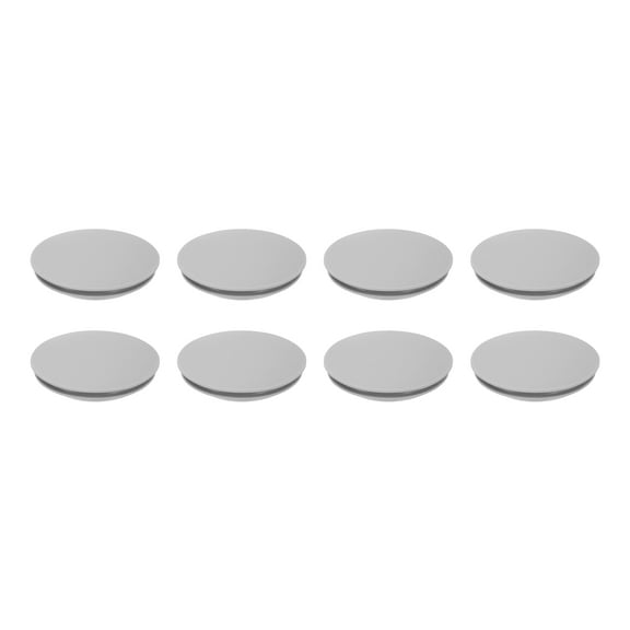 8 Pack Snug Plugs, Rubber Hole Plugs Round Soft Flexible Stopper Fit 35mm (1.38 Inch) Hole Dia., Waterproof Silicone Plug, Gray