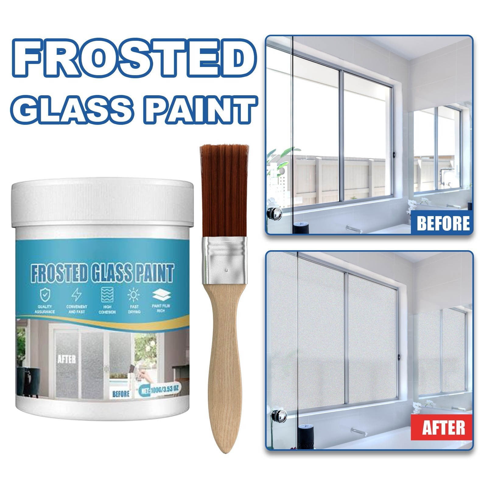 Meitianfacai Frosted Glass Effect Spray Paint - 100ml Oil-Based ...