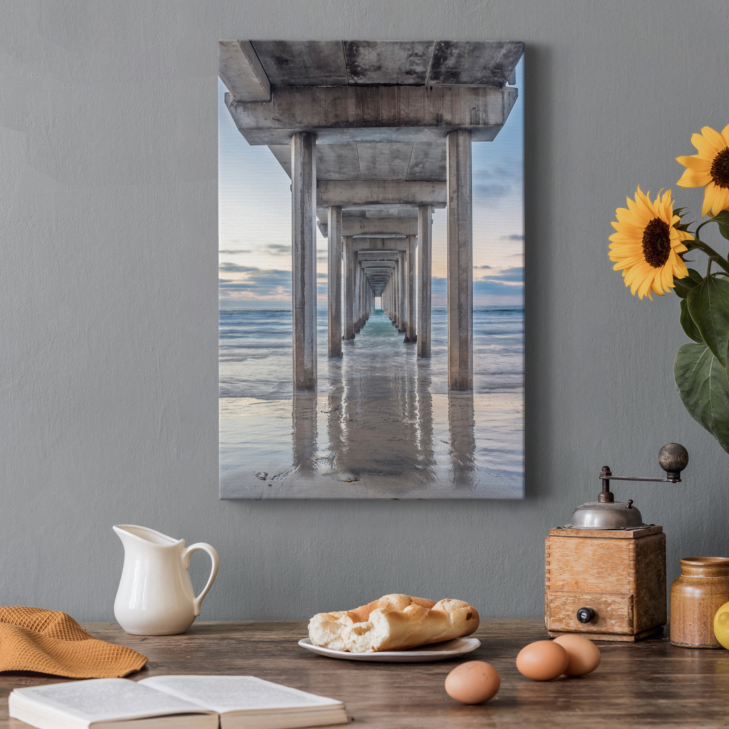 Scripps Pier Premium Gallery Wrapped Canvas - Ready to Hang - 32 x 48