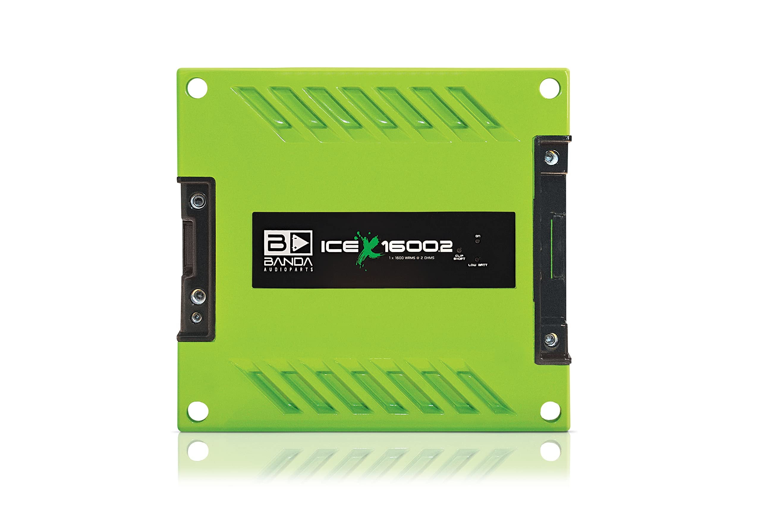 One Channel 1600 Watts Max @ 2 Ohm Car Audio Mono Amplifier w/Bass Boost Subsonic Filter and Low Pass Filter GREEN