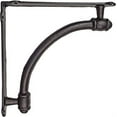 thumbnail image 2 of NACH Half Round Wall Mount Shelf Bracket, Decorative Brackets for Shelving, Heavy Duty Cast Iron, 2 Pack (Black - 7x7x1.5 inch) (JS-90-064M), 2 of 5