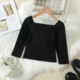 thumbnail image 4 of Sngxgn Little Girls Outfits 2 Piece Toddler Long Sleeve Sweatshirt + Leggings Pants Clothing Set(Black,120), 4 of 7