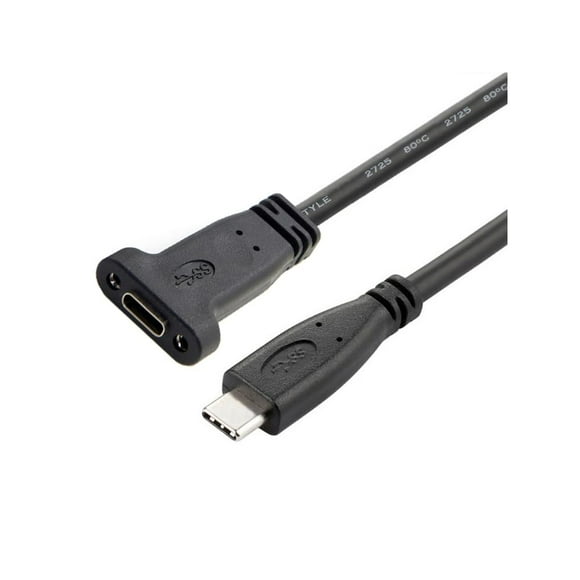 shiyou-Cable USB-C USB 3.1 Type C Male to Female Extension Data Screw Locking Cable for for Realsense Camera VR Quest Link