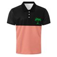 thumbnail image 4 of POTETI Mens Polo Shirt Short Sleeve Casual Collared Shirts Tropical Loose Hawaii Print Tops, 4 of 4
