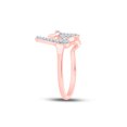 thumbnail image 3 of 10kt Rose Gold Womens Round Diamond Love Fashion Ring 1/5 Cttw, 3 of 4