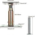thumbnail image 2 of 2pcs Galvanized Adjustable 100-150mm Post Base Support, Heavy Duty Elevated Roof & Building Support, 2 of 5