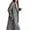 Grey, variant on Womens Leopard Long Wool Trench Coat Notched Lapel Double Breasted Pea Coat Winter Warm Overcoat
