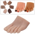 thumbnail image 1 of Modelo de pie de práctica de uñas de silicona suave, maniquí de manicura móvil, equipo de dedos falsos para principiantes, entrenamiento de artistas Dejo un Colcomx Modelos de pies para práctica de uñas, 1 of 8