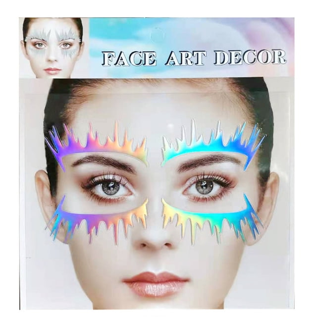 Fiudx Facial Facials, Calcareous Artísticas, Parlor Adhesivos de Belleza, Tatuajes Reutilizables para Fiestas, para Festivales y Bodas, Estilo para Mujeres y Niñas, Glamorous Instantaneo.